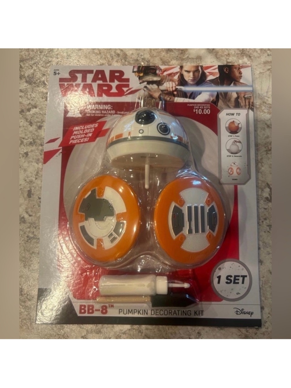 Star Wars BB8 Pumpkin Decorating Kit Halloween Jack-O-Lantern Disney Gemmy
